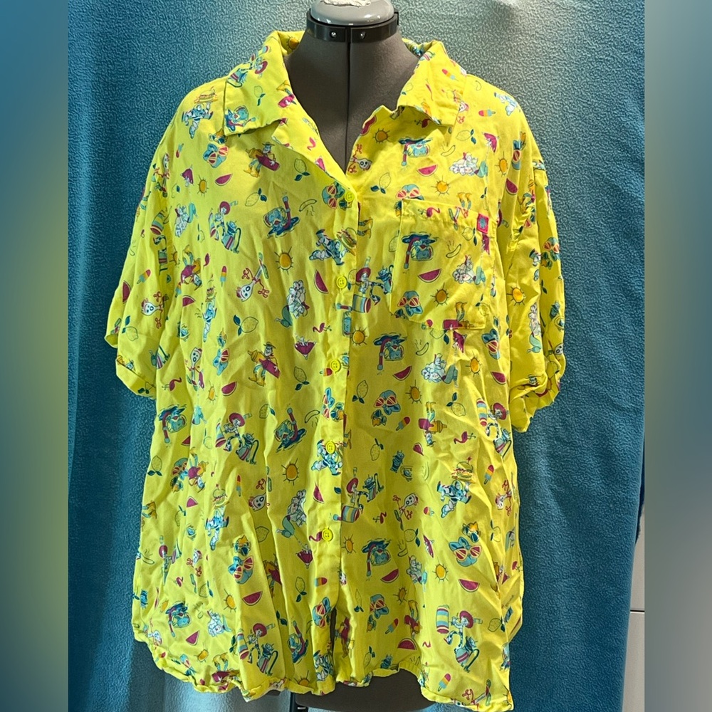 Disney Toy Story Summer button down shirt 2X